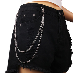 yuelyueli Waist Chain Zinc Alloy Double Ring Hip Hop Unisex Youth Daily Wear Fashion Body Chain - Product Image 2