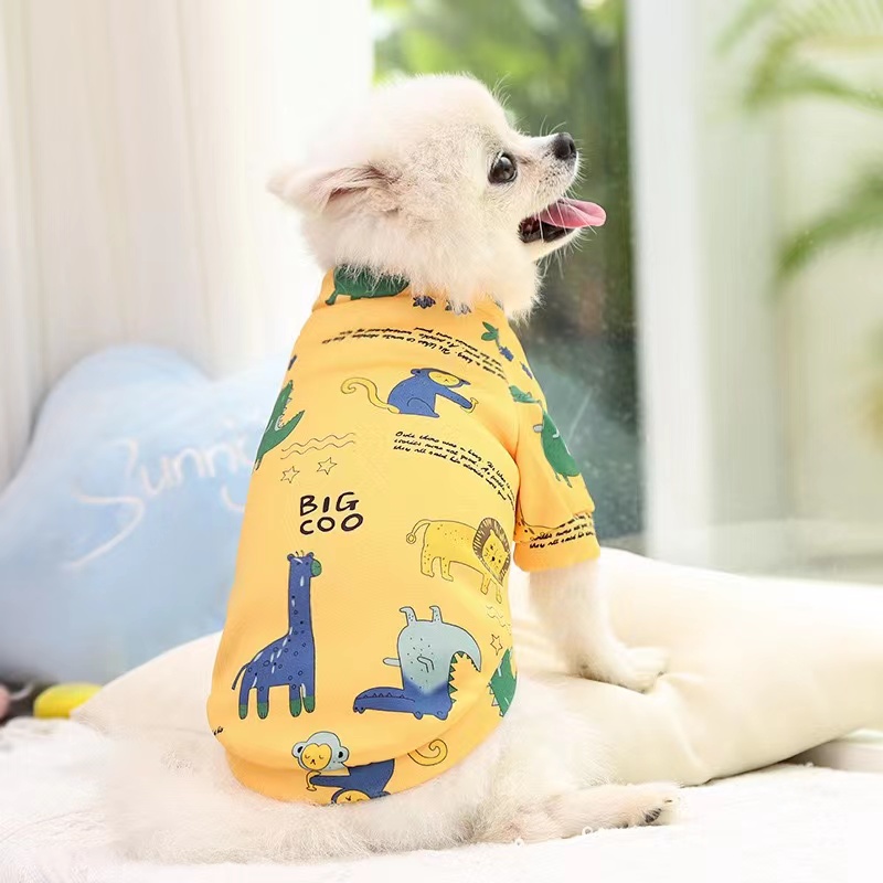 Spring Autumn Winter Cartoon Pet Apparels Sustainable XS S M Size