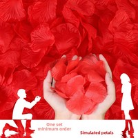 Pétales de roses rouges artificielles ODIS en vrac, 1000 pièces, en soie, pour allée, demande en mariage, panier de demoiselle d'honneur, décoration florale