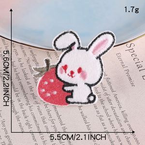 New Design Self Adhesive Laser Cut Cute Cartoon Fluffy Rabbit Patch for Clothes Bag - Product Image 5