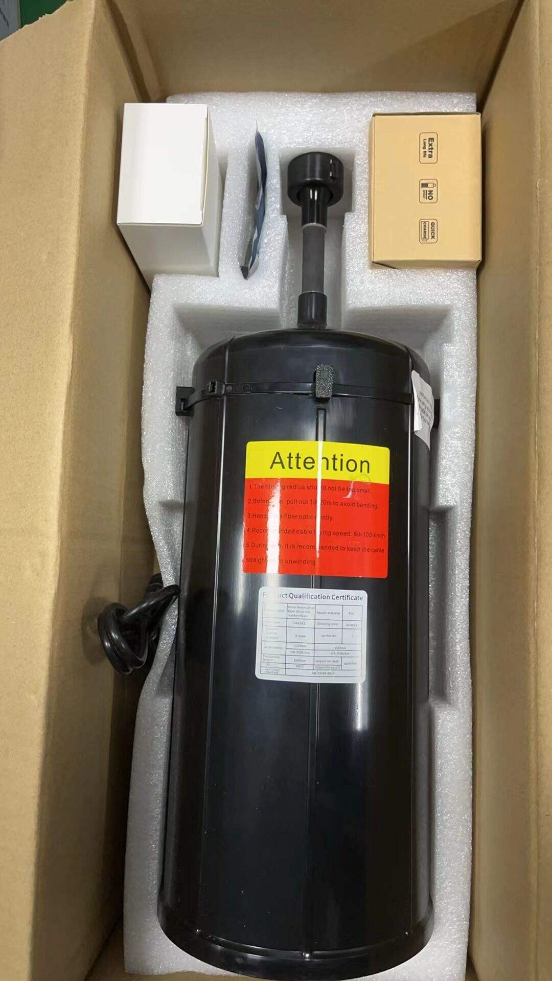 Fibra óptica del Dron