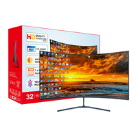Moniteur d'ordinateur PC 1k/2k/3k/4k sans cadre d'usine en gros Moniteurs LCD 19-34 pouces Moniteur de jeu plat/incurvé 144Hz à 240Hz