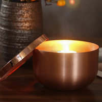 Support à bougie en aluminium pour la décoration intérieure, candélabre fait main, forme décorative antique, porte-bougie parfumée, pot à cire, bougie votive