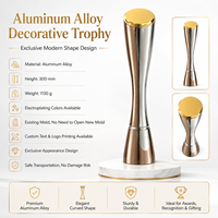 Trofeo Metálico Personalizado con Molde Existente, Sin Costo de Molde, Producción Rápida, Chapado en Oro y Plata, Múltiples Formas, Premio Corporativo, Reconocimiento