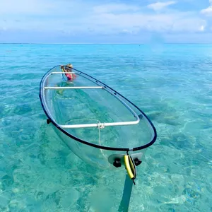高品质透明塑料船透明独木舟2人皮艇