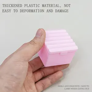 Tasse de nettoyage UV professionnelle pour brosse à paillettes Nail Art support en plastique carré Portable facile avec double face - Product Image 5