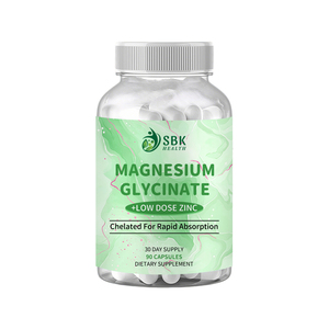 Dosis Diaria Óptima de Minerales Raros, Glicinato de Magnesio, Cápsulas de Zinc de Baja Dosis, Suplemento Mineral Relajante para el Sueño y los Músculos - Product Image 1