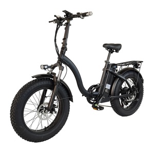 中国工厂批发铝合金电动自行车250W/500W/1000W电机20英寸宽胎折叠电动自行车避震叉碟刹 - Product Image 1