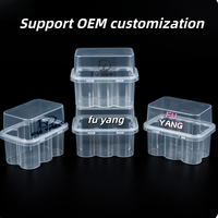 Boîte de 6 flacons de 3 ml de peptides, haute qualité, sans BPA, compatible réfrigérateur (-20°C), conception modulaire, logo et couleur personnalisables, organisation optimisée pour petits flacons.