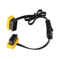 Cable de Extensión OBD2 para Automóvil AUTOOL con Interruptor, Adaptador OBD2 ELM327, Conector de Extensión de 60 cm, Cables de Extensión ELM 327, Cable de 16 Pines