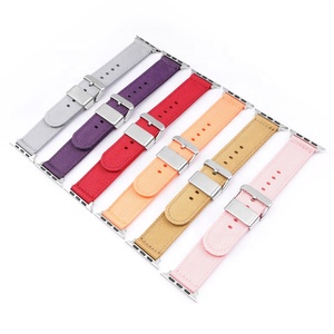 스테인레스 스틸 버클 22mm 손목 시계 스트랩 짠 나일론 시계 밴드 애플 시계 밴드 38mm 42mm 40mm 44mm 41mm 45mm - Product Image 2