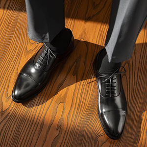 Chaussures Oxford pour hommes, en cuir, style italien luxueux, formelles, à lacets, décontractées, pour le bureau, pour la marche - Product Image 5