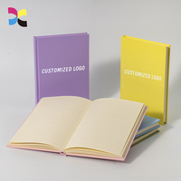 Cahier personnalisable A5 A4 couverture rigide en lin Carnet de notes quadrillé ligné Fabricants de revues
