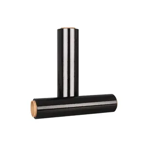Factory Pallet Wrapper Black Stretch <b>Wrap</b> Film <b>Plastic</b> Machine/Hand Use Stretch Wrapping Film for Pallet Packing - Product Image 2