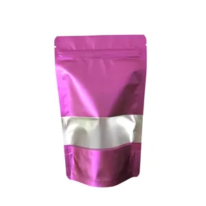 Matte stand up pouch plastic zipper bag frosted window colorful pouch/bag coffee snack cookie bag