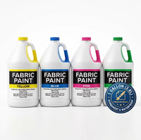 Peinture textile permanente imperméable et inaltérable de 3,8 L (1 gallon) pour le dessin sur toile et T-shirt DIY – Non toxique et écologique
