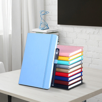 Carnet personnalisé A5 en cuir PU/PP avec couverture cousue, reliure à chevalet, élastique et logo sur mesure pour fournitures scolaires