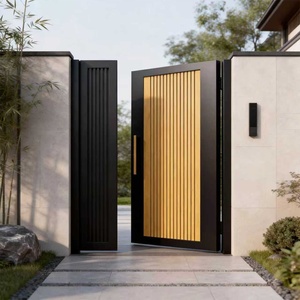 Puerta <span class=keywords><strong>de</strong></span> Patio <span class=keywords><strong>de</strong></span> Villa <span class=keywords><strong>de</strong></span> Estilo Chino Moderna Minguting <span class=keywords><strong>de</strong></span> Aleación <span class=keywords><strong>de</strong></span> Aluminio, Apertura Simple/Doble, Puerta <span class=keywords><strong>de</strong></span> Jardín Autoconstruida, Acabado en Polvo - Product Image 1