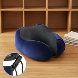 Almohada de Viaje en Forma de U de Espuma Viscoelástica Premium, Ajustable, Transpirable, con Soporte para el Cuello, Portátil, para Avión, Coche y Vuelos Largos - Product Image 1