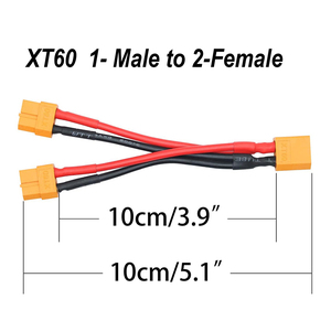 14AWG XT60 1 Stecker auf 2 Buchse Y Splitter Verlängerung kabel für RC Lipo Batterie - Product Image 2