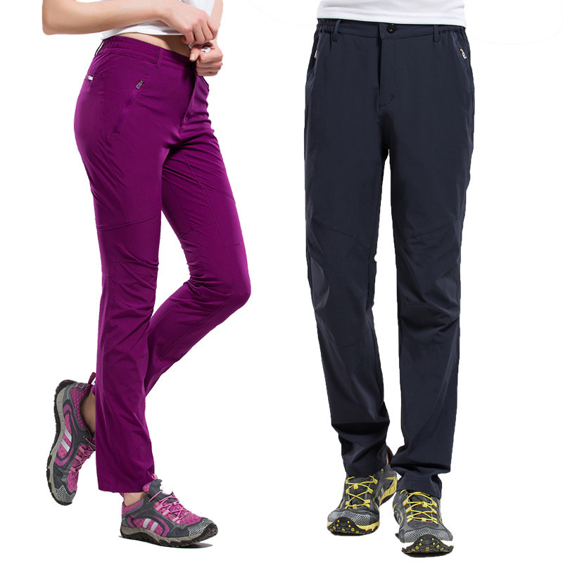 New Spring Summer Autumn Outdoor Quick-Drying Sports Pants for Men Women Elastic Slim Fit Breathable Sweat-Absorbent Hiking Flat