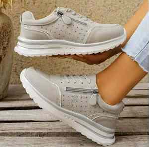 Chaussures de sport respirantes à <span class=keywords><strong>fermeture</strong></span> éclair latérale grande taille, nouvelle collection automne 2026, chaussures de course pour femmes, vente en gros 43 - Product Image 4