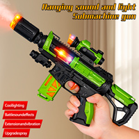 Pistolet jouet de pulvérisation électrique pour garçon avec effets sonores et pistolet de simulation de vibrations télescopiques légères pour enfants