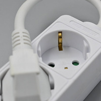 Multiprise portable UE 16A à 3 prises, câble de 1,5 m, rallonge polyvalente en cuivre, courant nominal 5A