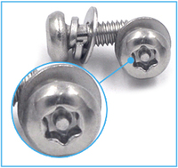 Vis de sécurité antivol professionnelles personnalisées de marque QLD en acier inoxydable, à embout Torx pentagonal/métrique/pouces et à broche triangulaire