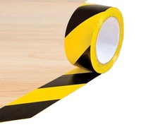 Noir/jaune 48mm acrylique et caoutchouc adhésif simple face PVC sol trafic bande de marquage Orange avertissement bande de sécurité