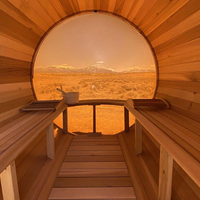Sauna en bois pour l'extérieur, sauna à vapeur avec poêle à bois pour jardin, maison, spa, resort et bien-être