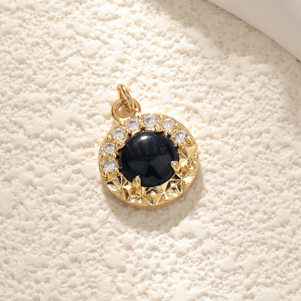 จี้กลมโอนิกซ์สีดำ