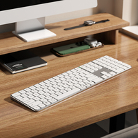 Gunting penyihir Tri Mode Ultra tipis Keyboard baru ukuran penuh logam untuk Mac kabel Desktop nirkabel menggunakan kantor game Umum