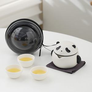 Juego de Té de Viaje de Cerámica Moderna Ecológica, Marca ODM/OEM, Portátil para Acampar al Aire Libre, Una Tetera y Tres Tazas, Taza <span class=keywords><strong>Express</strong></span> para Té - Product Image 5