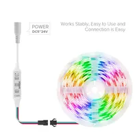Contrôleur LED RGB ESann MINI 3 touches DC12V Pixel Point WS2813 pour bande LED numérique