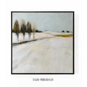 Stampa su Tela di <span class=keywords><strong>Paesaggio</strong></span> <span class=keywords><strong>Invernale</strong></span> in Stile Impressionista Vintage, Arte Murale in Stile Pittura a Olio per Arredamento Casa - Product Image 3