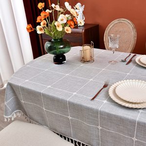 <span class=keywords><strong>Oval</strong></span> masa örtüsü pamuk keten ağır masa örtüleri örtüleri yemek odası mutfak için masa dekorasyon - Product Image 4
