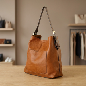 B.S INTERNATIONAL Sacs de week-end de luxe européens pour femmes, impression de logo personnalisé, cuir véritable, doublure en polyester, grande capacité - Product Image 1