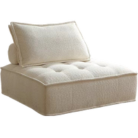 Canapé d'angle moderne capitonné, gain de place, inclinable, garni d'éponge, compressé sous vide |   Compact et confortable pour les maisons minuscules