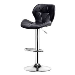 Modern Adjustable Home <b>Bar</b> <b>Stool</b> Comfortable Synthetic <b>Leather</b> High Chair with Backrest for Kitchen Gym Front Living Room - Product Image 2