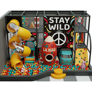 Équipement de jeu intérieur pour enfants sur le thème de la forêt, avec tunnels et grande fosse à balles, pour hôtels et complexes hôteliers, fourni directement par l'usine - Product Image 2