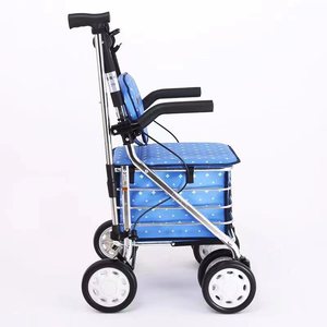 Carrito de Compras Plegable de Aleación de Aluminio con 4 Ruedas, Ligero y Portátil, Ayuda de Movilidad para Personas Mayores - Product Image 2