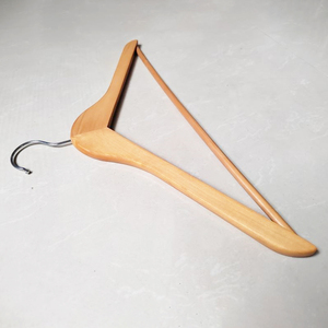 Perchas de madera delgadas con gancho plateado dentado de 12 mm para ropa, organizador de prendas, mapas, para tiendas departamentales - Product Image 6