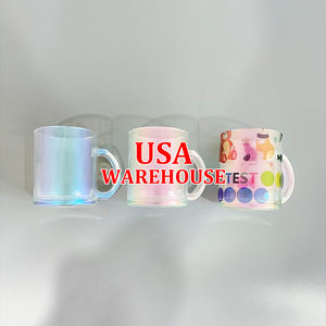 NOUS Entrepôt Livraison Gratuite 11Oz Arc-<span class=keywords><strong>En</strong></span>-Glitter Givré Verre Café Tasses <span class=keywords><strong>En</strong></span> <span class=keywords><strong>Gros</strong></span> Verre Tasses Tasses Avec Poignée Pour Diy <span class=keywords><strong>Impression</strong></span> - Product Image 3