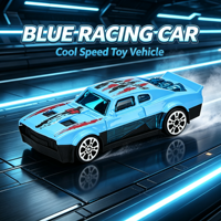 Voiture miniature de course en alliage moulé sous pression 1/64, personnalisée OEM, vente en gros, jouet de simulation de véhicule à glissière pour enfants, directement de l'usine