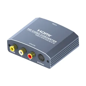 Преобразователь AV + S-Video в HDMI поддерживает разрешение до 720p/1080p для NTSC PAL