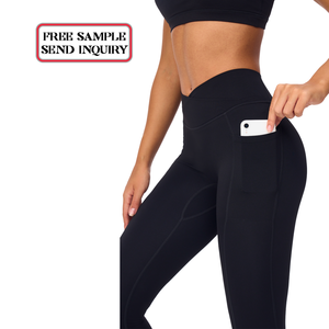 2024 personalizzabile di alta qualità Spandex sport vita alta solido senza soluzione di continuità ragazza <span class=keywords><strong>Yoga</strong></span> Leggings <span class=keywords><strong>pantaloni</strong></span> per le donne - Product Image 5
