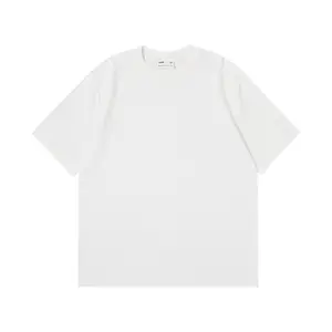 Custom Summer Heavyweight White 240Gsm 100% Cotton T Shirt Crew Neck Drop Shoulder Plain T Shirt Bulk Men