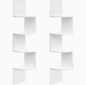 Scaffale Angolare Moderno in Legno Multifunzionale da <span class=keywords><strong>Parete</strong></span>, Scaffalatura a Più Livelli, <span class=keywords><strong>Libreria</strong></span> per <span class=keywords><strong>Soggiorno</strong></span>, Camera da Letto, Cucina - Product Image 6