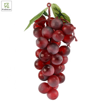 Vente en gros de raisins artificiels en PU bon marché, fruits décoratifs pour centre de table, parfaits pour mariage, Noël, fête à domicile, décoration de salle d'exposition